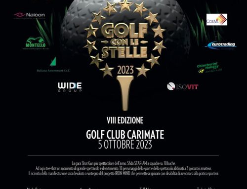 Naicon al Golf Club Carimate, tappa del Golf con le Stelle a sostegno del progetto Iron Mind. La gara Shot Gun più spettacolare dell’anno